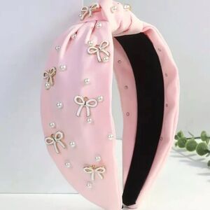 Brand new Pink Bow and Pearl Headband